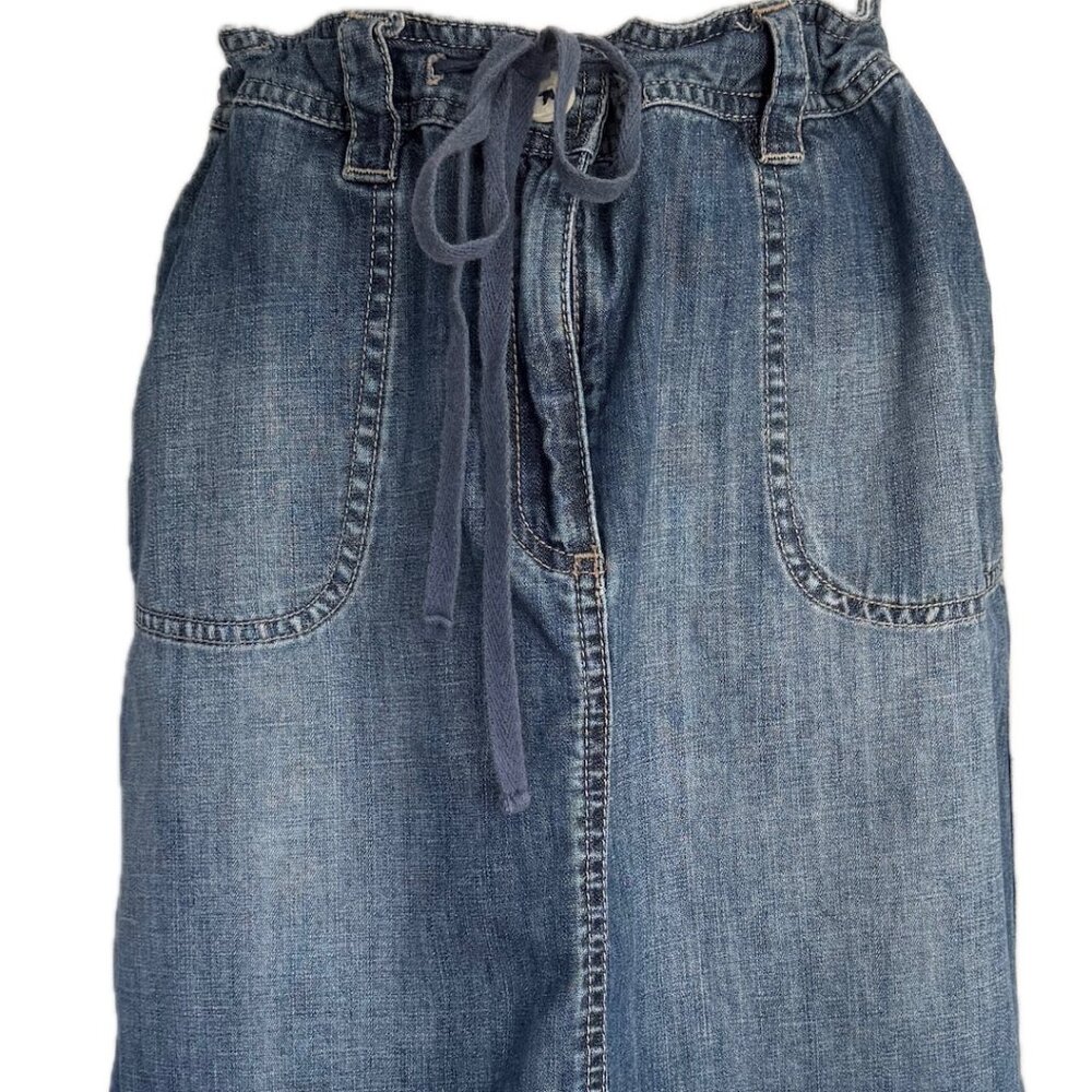Talbots Blue Denim Drawstring Skirt Sz. 10
